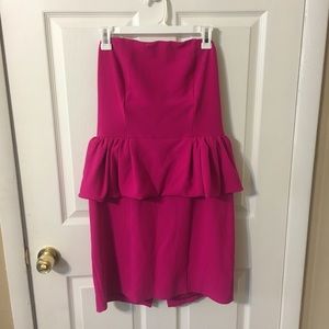 Express Hot Pink Peplum Dress